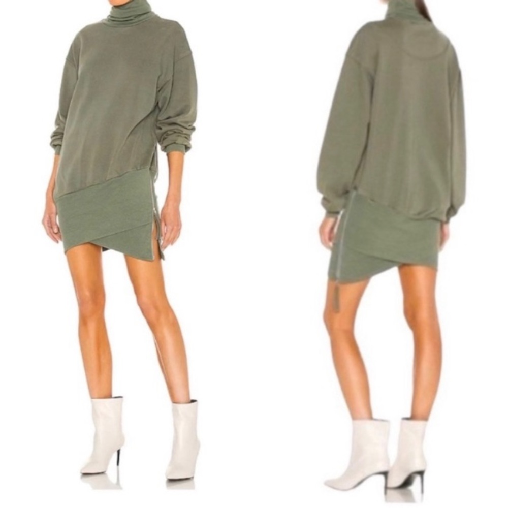 Young Fabulous & Broke Asymmetric Turtleneck Mini Dress Size Small
